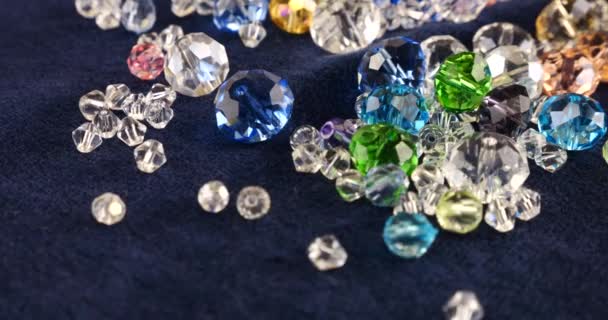 Multi Colored Transparent Jewelry Crystals Rhinestones Blue Velvet — Video