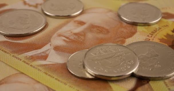 Canadian Coins 100 Dollar Polymer Banknotes Portrait Robert Borden — Wideo stockowe