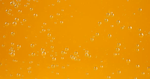 Air Bubbles Orange Background — Αρχείο Βίντεο