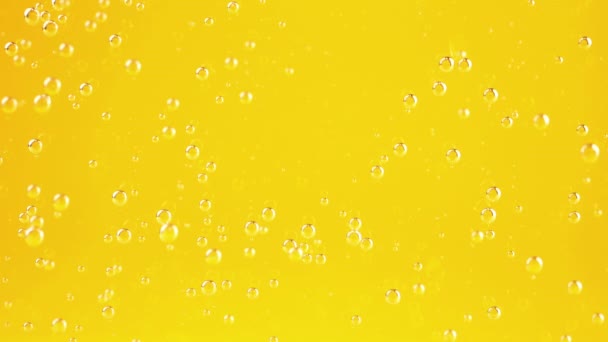 Пузырьки Воздуха Оранжевом Фоне — стоковое видео