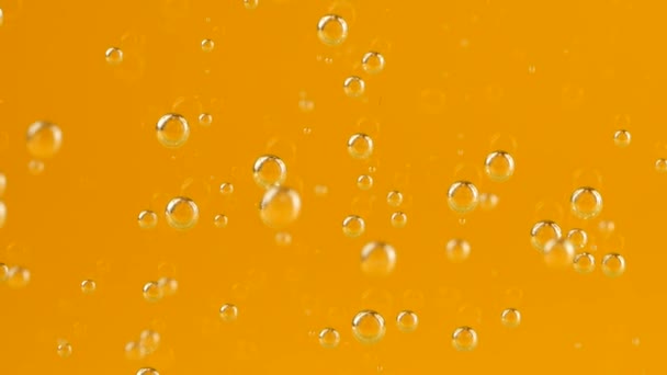 Air Bubbles Orange Background — Αρχείο Βίντεο