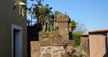 Slovenya 'daki Piran evinin eski duvarcılık çiti