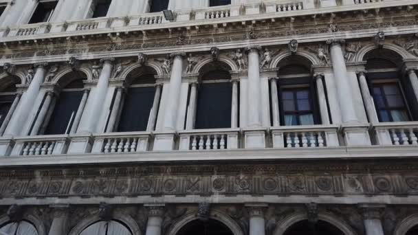 Éléments Architecturaux Bâtiment Procuratie Nuove Piazza San Marco Venise Italie — Video