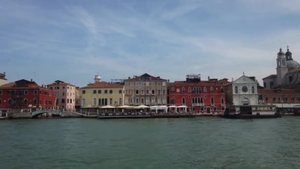 Vue Pont Supérieur Bateau Lagune Vénitienne Architecture Venise Les Bateaux — Video