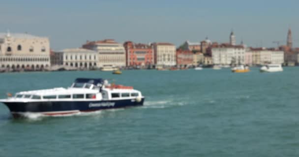 Vue Sur Lagune Vénitienne Une Variété Transport Maritime Navires Bateaux — Video