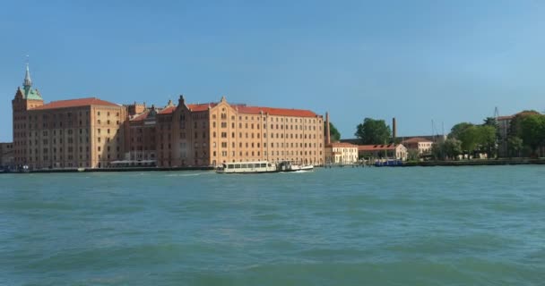Talya Daki Venedik Lagünü Nün Gemi Tahtasından Görüntü Venedik Talya — Stok video