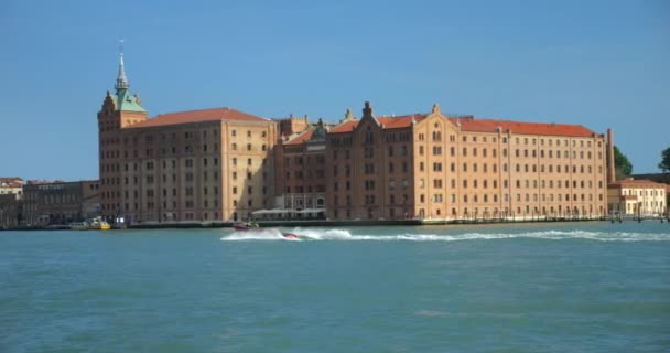 Venedik Talya Venedik Teki Neo Gotik Bina Giudecca Adasının Batı — Stok video