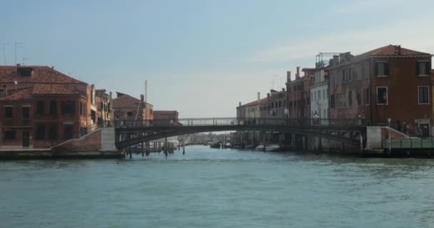 Венецианская Архитектура Здания Мосты Районе Венецианской Лагуны Италия — стоковое видео