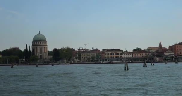 大运河Tempio Votivo纪念教堂 意大利威尼斯利多 — 图库视频影像