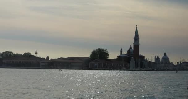 San Giorgio Maggiore Templom Víz Túloldalán Van Velence Olaszország — Stock videók