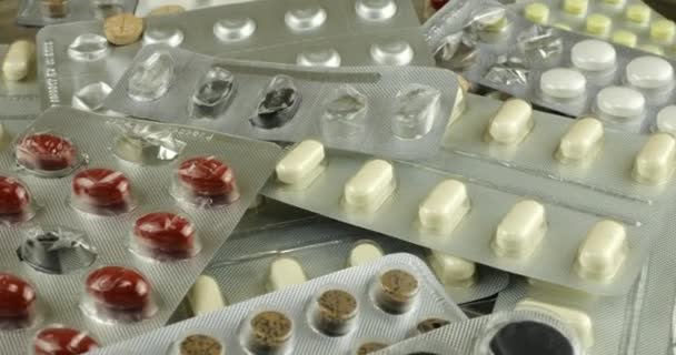 Embalagem Blister Farmacêutica Embalagem Blister Comprimidos — Vídeo de Stock