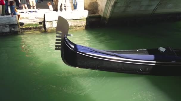 Talya Nın Venedik Kentindeki Palace Kanalı Boyunca Ponte Della Paglia — Stok video