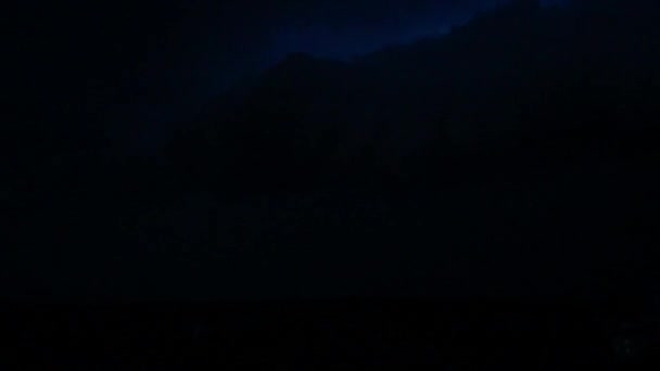 Молния Ночном Небе — стоковое видео