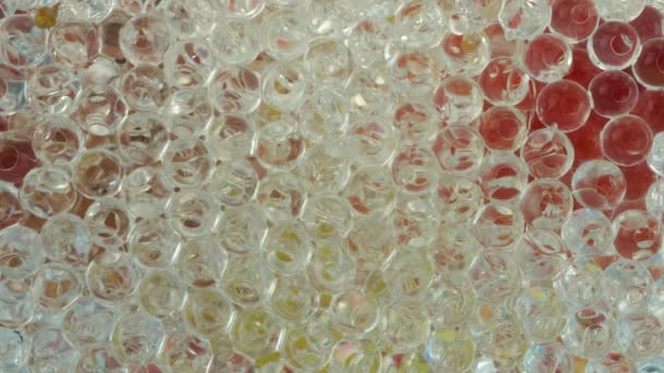 Abstracte Achtergrond Met Fruit Bessen Water Met Luchtbellen — Stockvideo