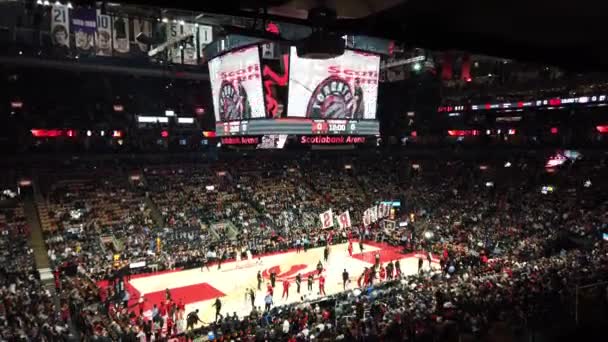 Toronto Canada December 2023 Een Basketbalwedstrijd Scotiabank Arena Tussen Toronto — Stockvideo