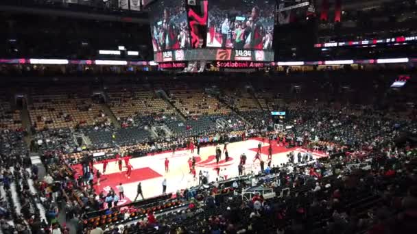 Toronto Canada Décembre 2023 Match Basketball Aréna Banque Scotia Entre — Video