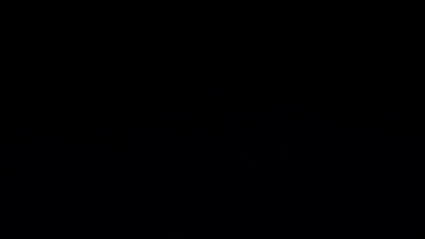 Een Witte Zwanenveer Valt Een Zwart Reflecterend Oppervlak Langzame Beweging — Stockvideo