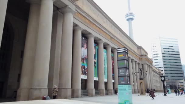Toronto Kanada Prosince 2023 Nádraží Union Hlavní Železniční Stanice Intermodální — Stock video