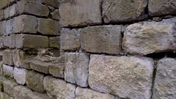 Ruinas Muros Mampostería Una Antigua Fortaleza — Vídeos de Stock