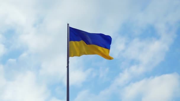 Kék Ellen Ukrajna Zászlaja — Stock videók