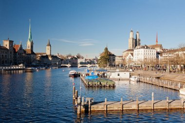 Famous Zurich city, swiss Alps, Switzerland