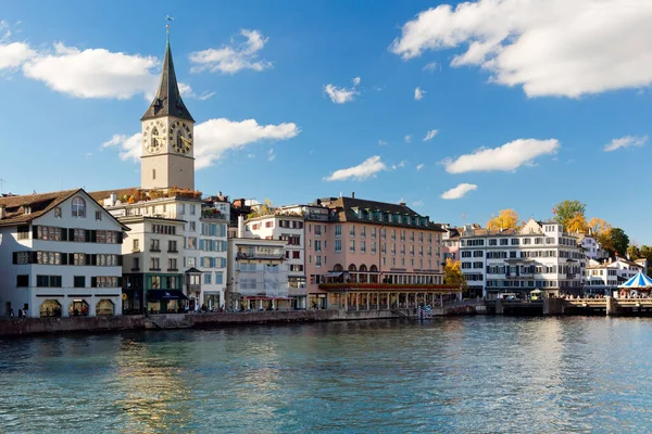 Старый Город Цюрих Озере Цюрих Швейцарские Альпы Франция — стоковое фото