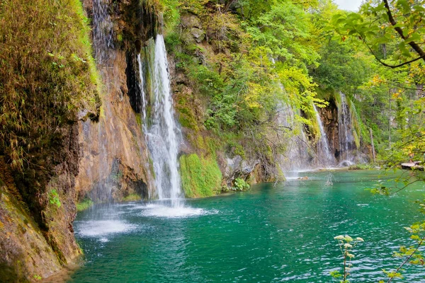 Cascata Nei Laghi Plitvice Parco Nazionale Croazia — Foto Stock