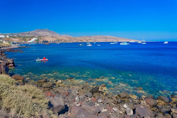 Panoramiczny Widok Santorini Wyspa Cyklady Grecja — Zdjęcie stockowe