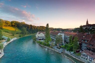 Eski şehir Bern ve Aare nehri, İsviçre