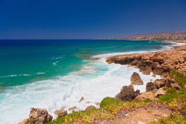 Kıbrıs 'ın Paphos yakınlarındaki Güzel Plaj