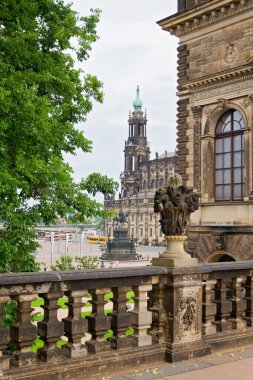 Dresden, Saksonya, Almanya 'nın panoramik manzarası