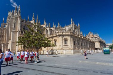 The Seville Cathedral (Cathedral of Saint Mary of the See) and La Giralda, Andalusia, Spain clipart