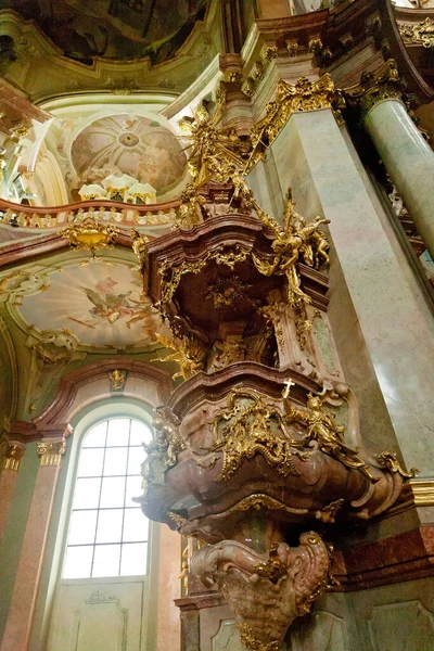 Igreja São Nicolau Interior Praga República Checa — Fotografia de Stock