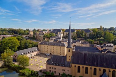 Lüksemburg 'un panoramik manzarası, Lüksemburg' un başkenti