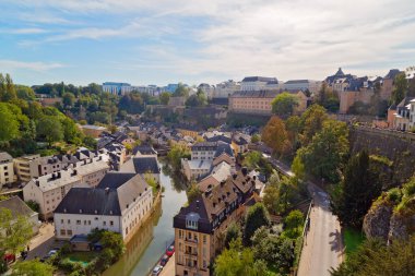 Lüksemburg 'un panoramik manzarası, Lüksemburg' un başkenti