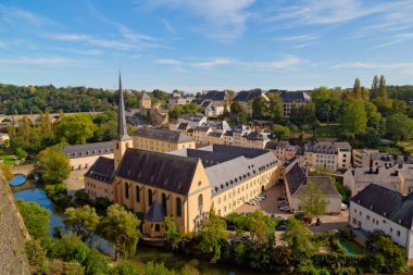 Panoramic view of Luxembourg City, Capital of Luxembourg clipart