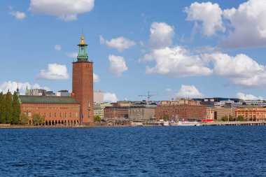 İsveç 'in başkenti Stockholm' de panoramik manzara