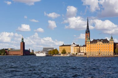 İsveç 'in başkenti Stockholm' de panoramik manzara