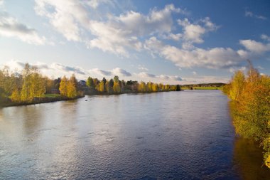 Kuzey İsveç 'te Solleftea Bölgesi' nde Idyllic sonbaharı