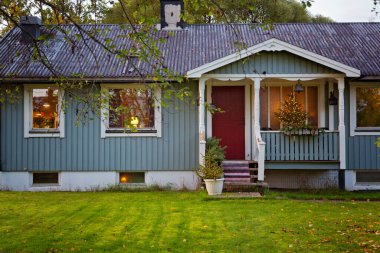 Kuzey İsveç 'te Solleftea Bölgesi' nde Idyllic sonbaharı