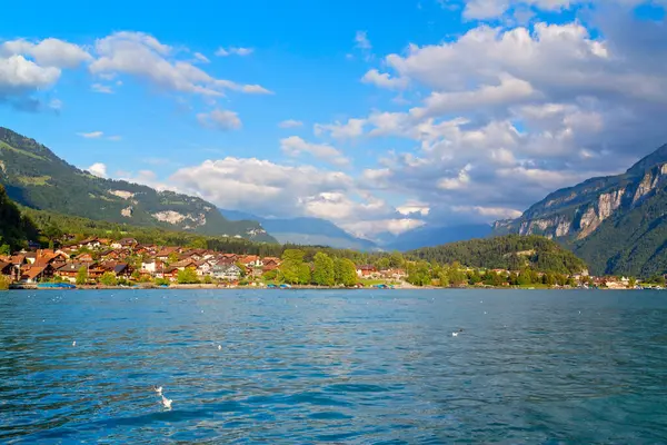 Brienz Village Lake Brienz Alpes Suíços Suíça — Fotografia de Stock
