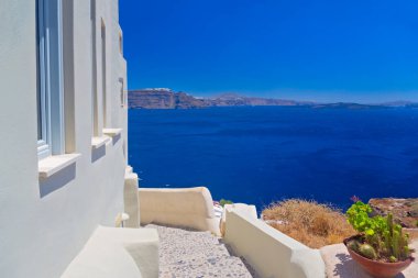 Santorini Adası Panoramisi, Kiklad, Yunanistan