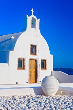 Santorini Adası Panoramisi, Kiklad, Yunanistan