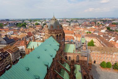 Strazburg, Alsace, Fransa 'nın panoramik manzarası