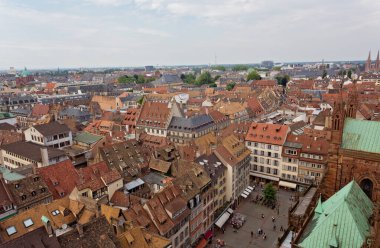 Strazburg, Alsace, Fransa 'nın panoramik manzarası