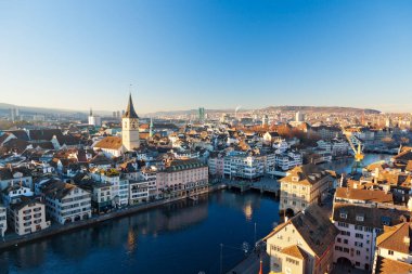 Eski Zürih, İsviçre Alpleri, İsviçre 'nin panoramik manzarası