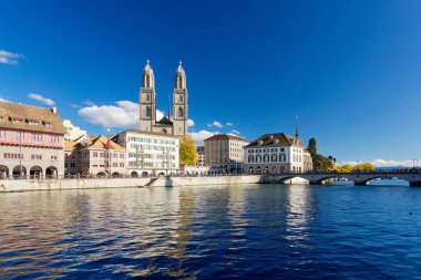 Panoramic view of Zurich city, Switzerland clipart