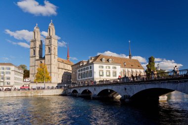 Panoramic view of Zurich city, Switzerland clipart