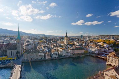 Panoramic view of Zurich city, Switzerland clipart