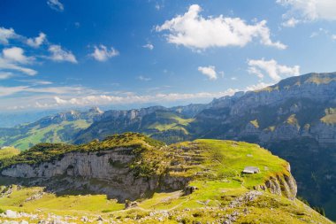 Alpstein 'de güzel manzara, İsviçre Alpleri, İsviçre
